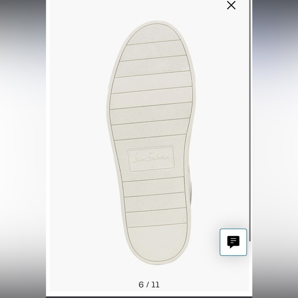 NEW Sam Edelman Metallic Leather Silver Sneakers - Size 8.5 - Picture 6 of 6